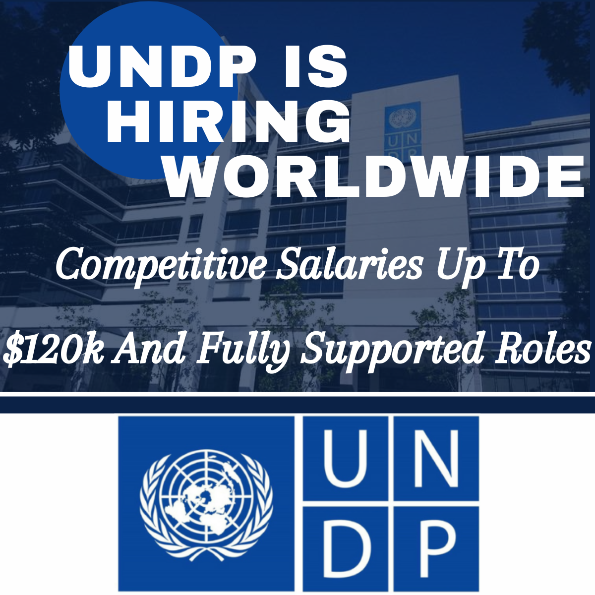 UNDP Now Recruiting Worldwide: Competitive Salaries Up To $120k And Fully Supported Roles