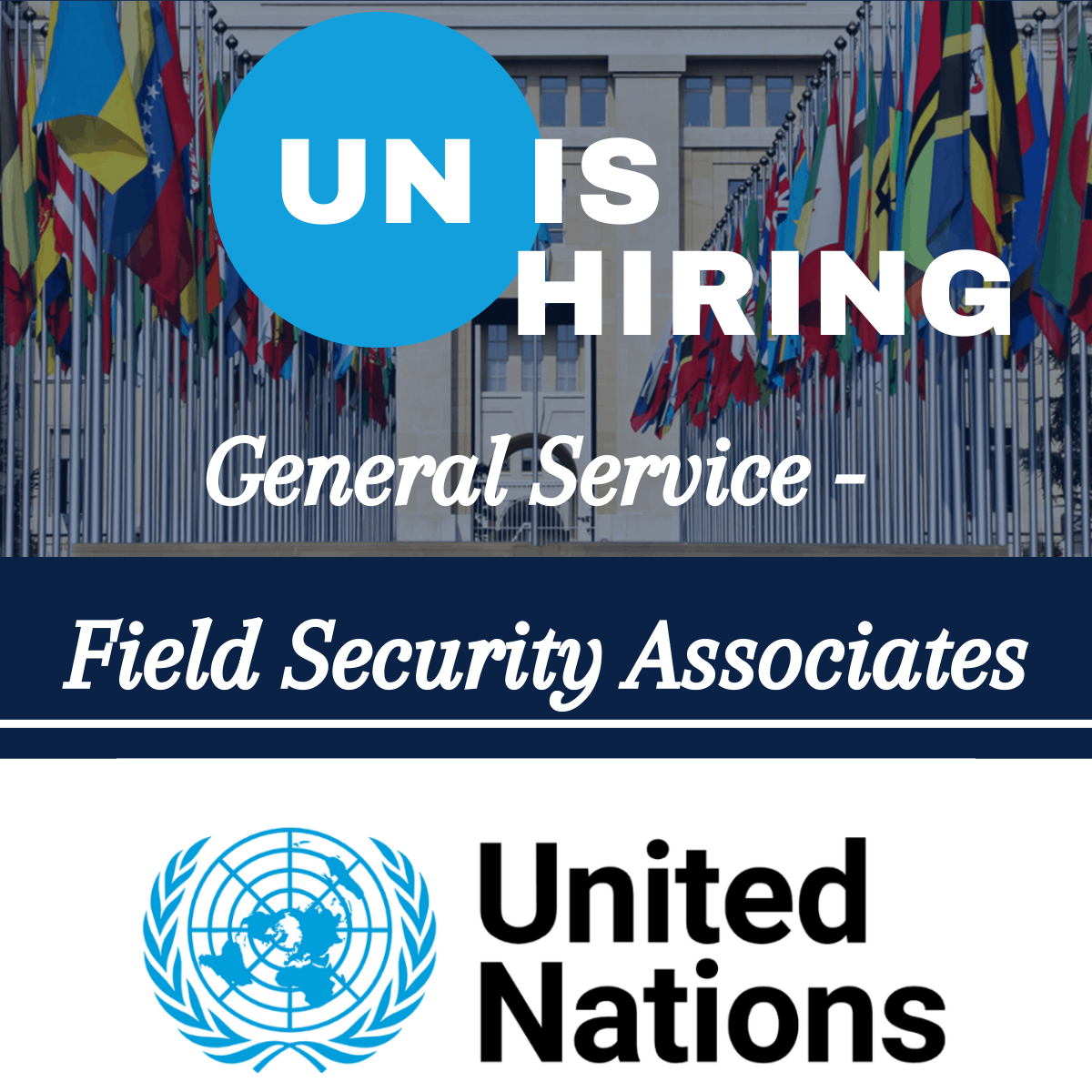 UN Recruitment: Multiple Positions For General Service - Field Security Associate 2025