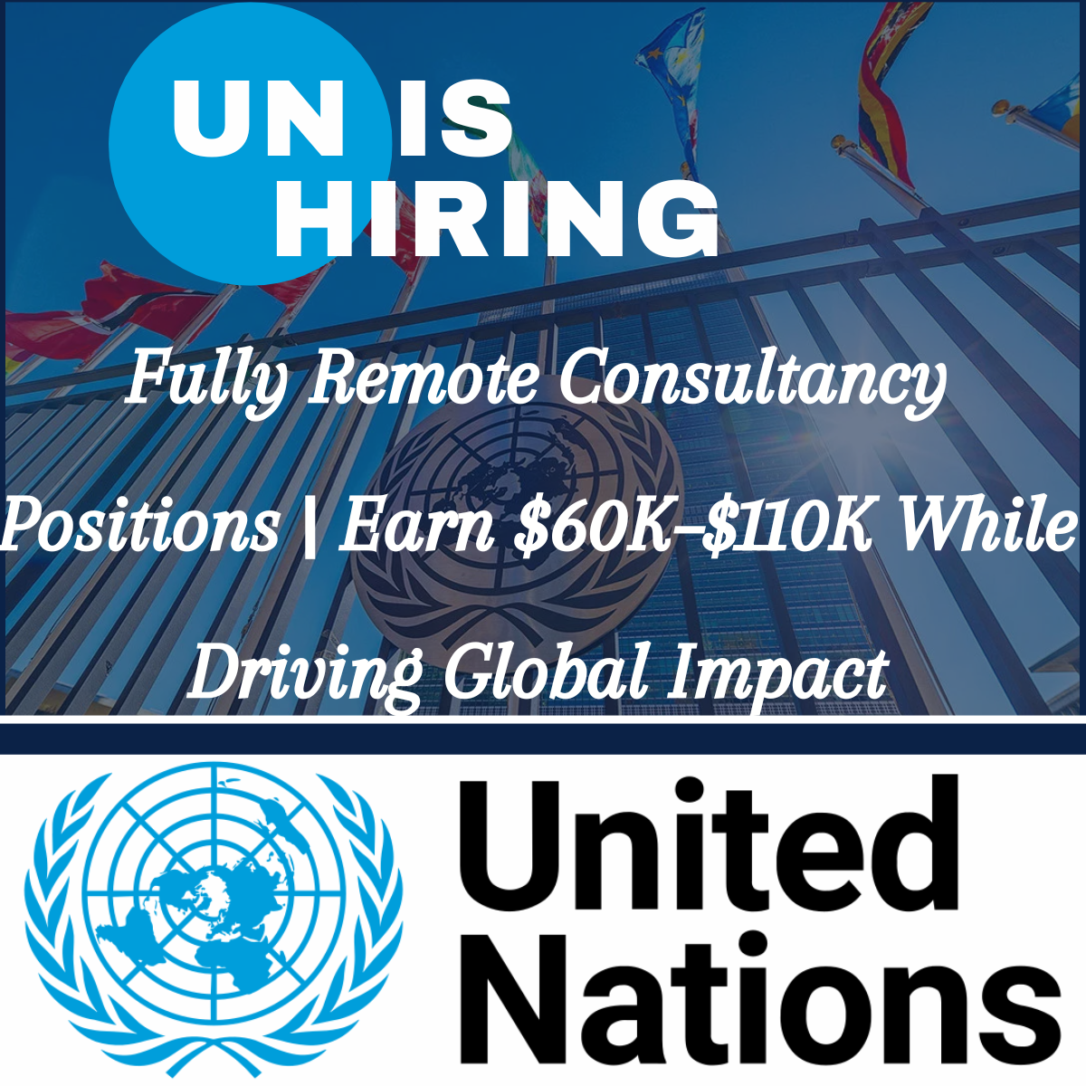 Fully Remote UN Consultancy Positions | Earn $60K–$110K While Driving Global Impact